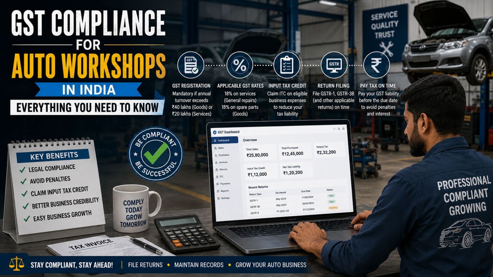 GST Compliance for Auto Workshops in India: Everything You Need to Know