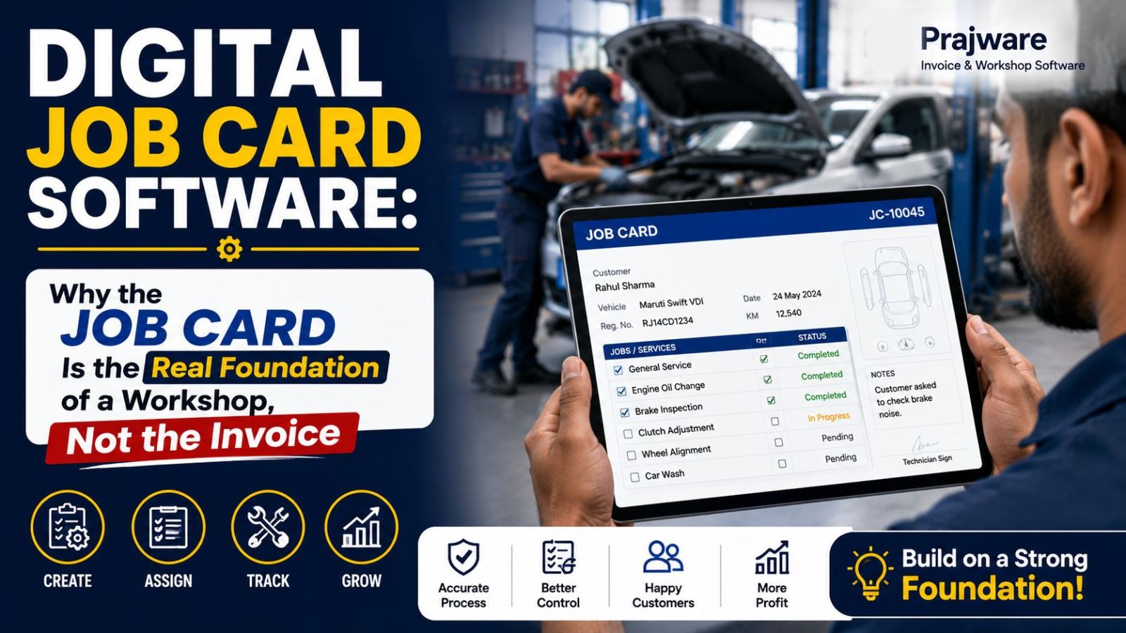 Digital Job Card Software: Why the Job Card Is the Real Foundation of a Workshop, Not the Invoice